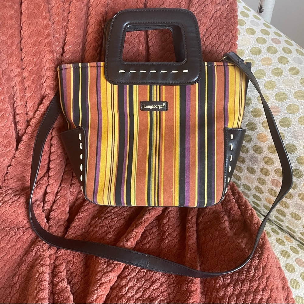Longaberger Stripe Colorful Purse